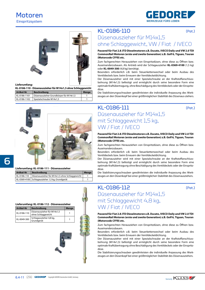 GEDORE Automotive KLANN Werkzeuge für Motoren NR.: 212 - Seite 46