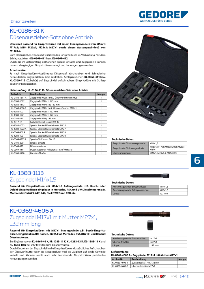 GEDORE Automotive KLANN Werkzeuge für Motoren NO.: 212 - Page 47