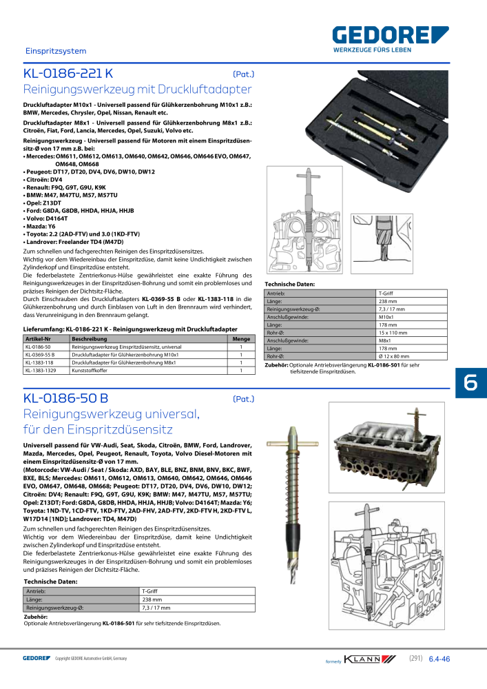 GEDORE Automotive KLANN Werkzeuge für Motoren NO.: 212 - Page 81