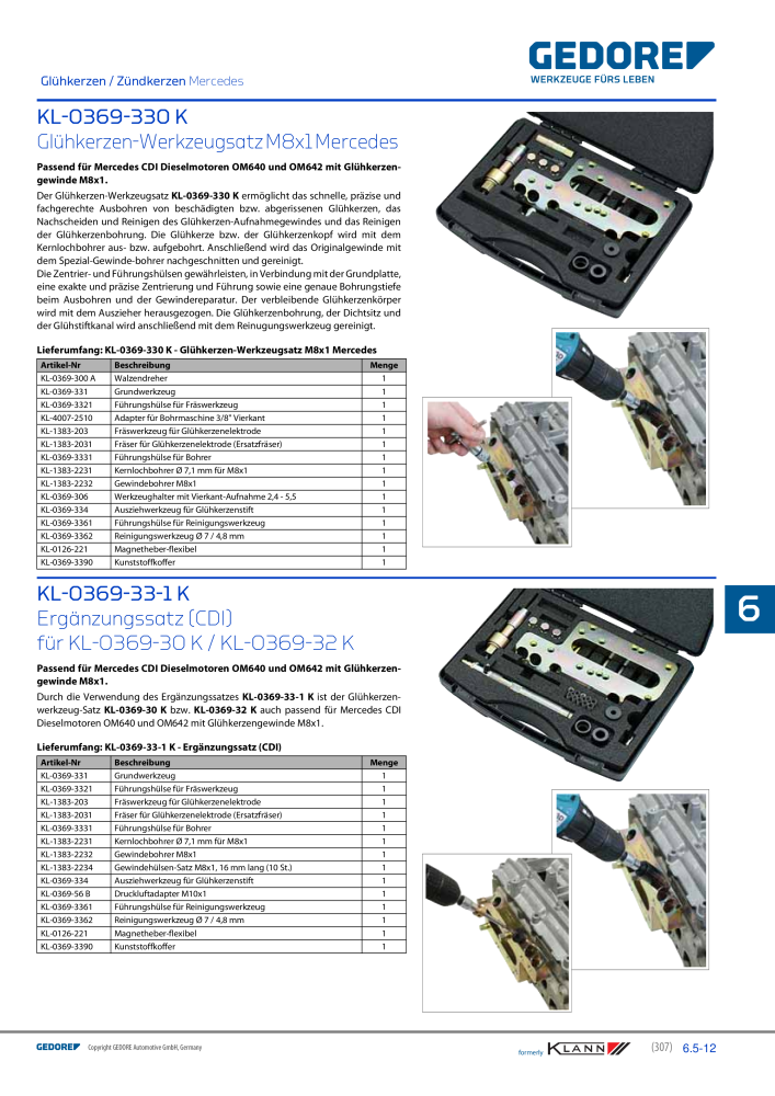 GEDORE Automotive KLANN Werkzeuge für Motoren NR.: 212 - Seite 97