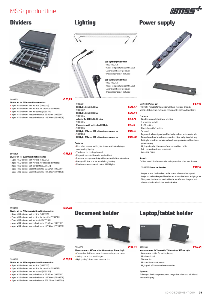 Sonic Equipment Industry Catalogue NO.: 21207 - Page 39