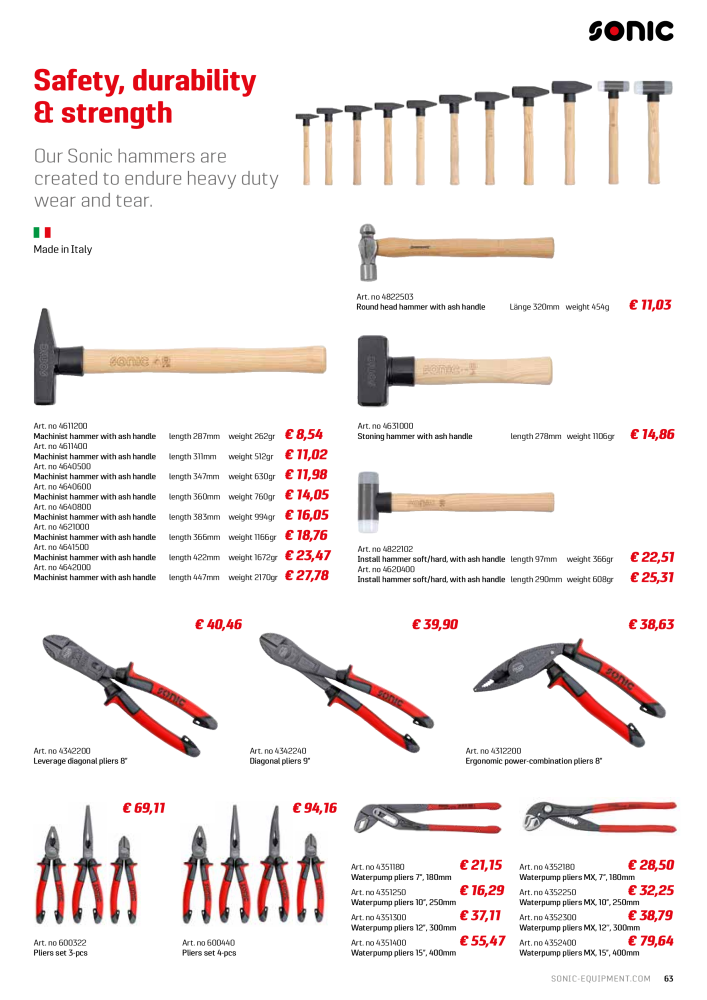 Sonic Equipment Industry Catalogue n.: 21207 - Pagina 63