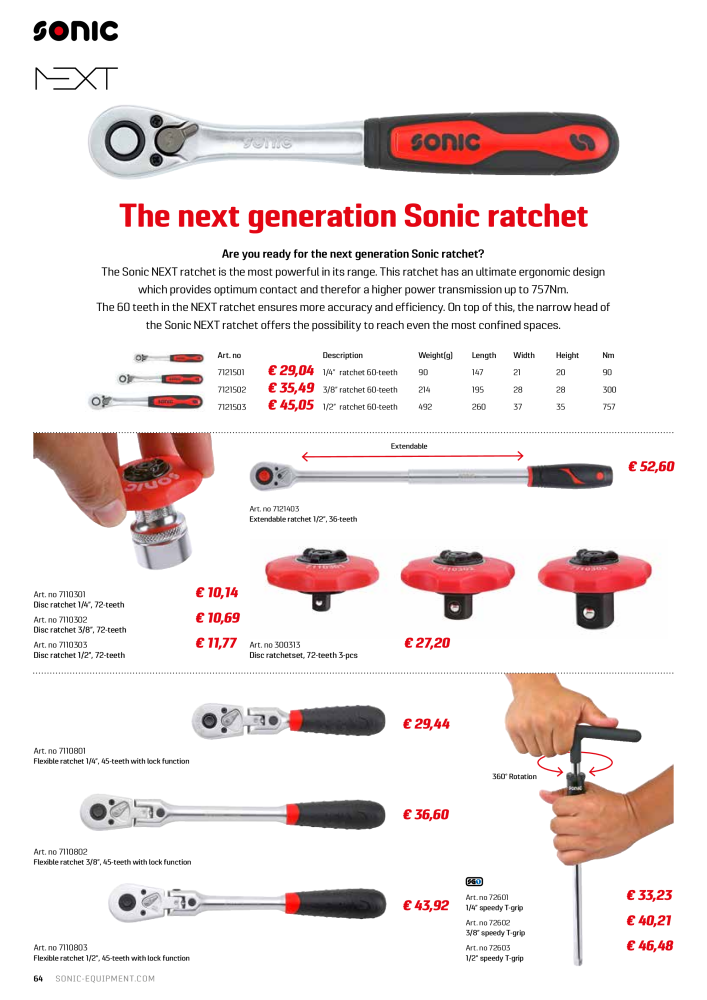 Sonic Equipment Industry Catalogue NR.: 21207 - Strona 64