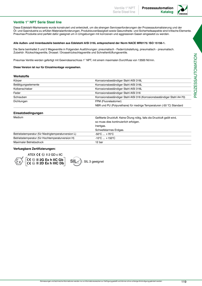 Pneumax - Prozessautomation NO.: 21208 - Page 121