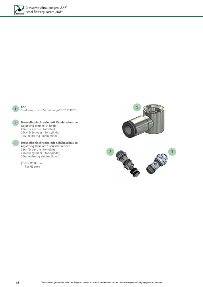 Pneumax - Verschraubungen und Zubehör NR.: 21216 - Seite 18
