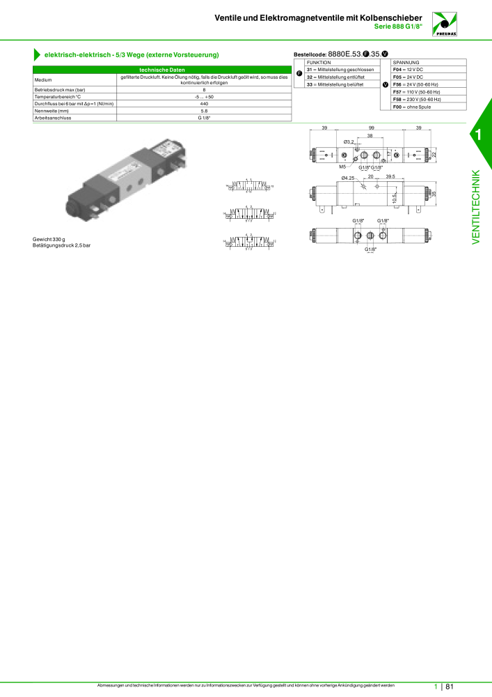 Pneumax - Hauptkatalog Nb. : 21218 - Page 101