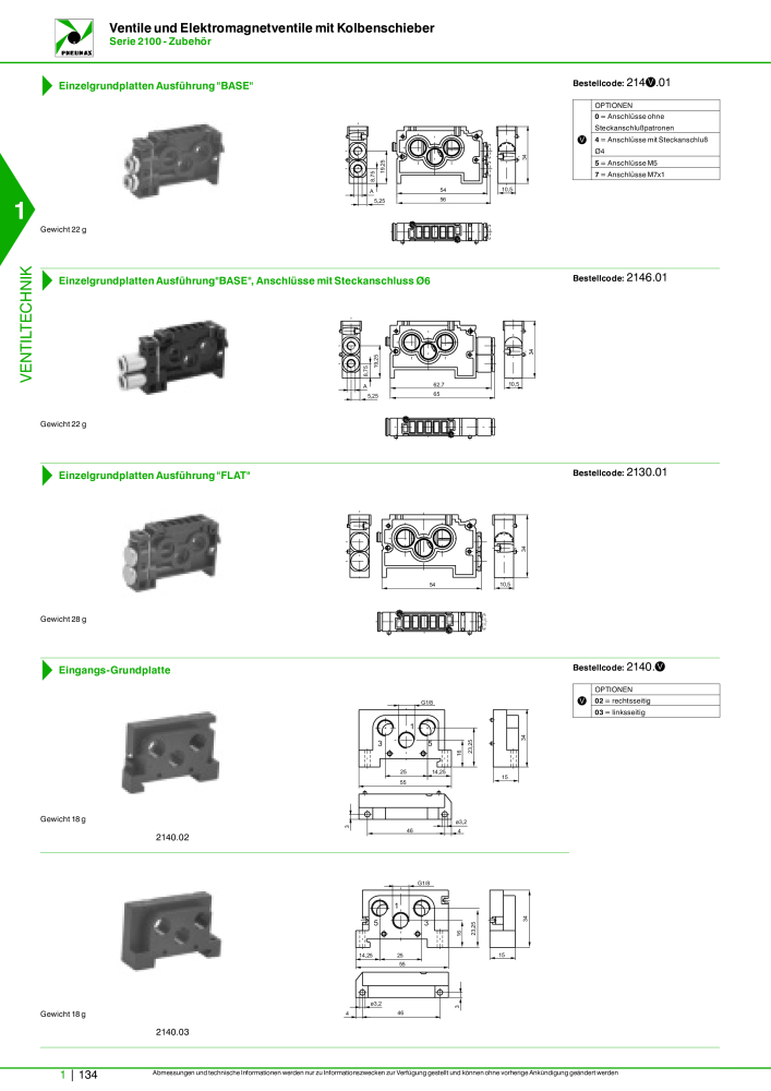 Pneumax - Hauptkatalog Nb. : 21218 - Page 154