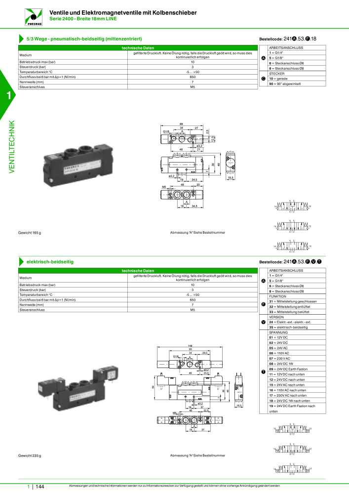 Pneumax - Hauptkatalog Nº: 21218 - Página 164