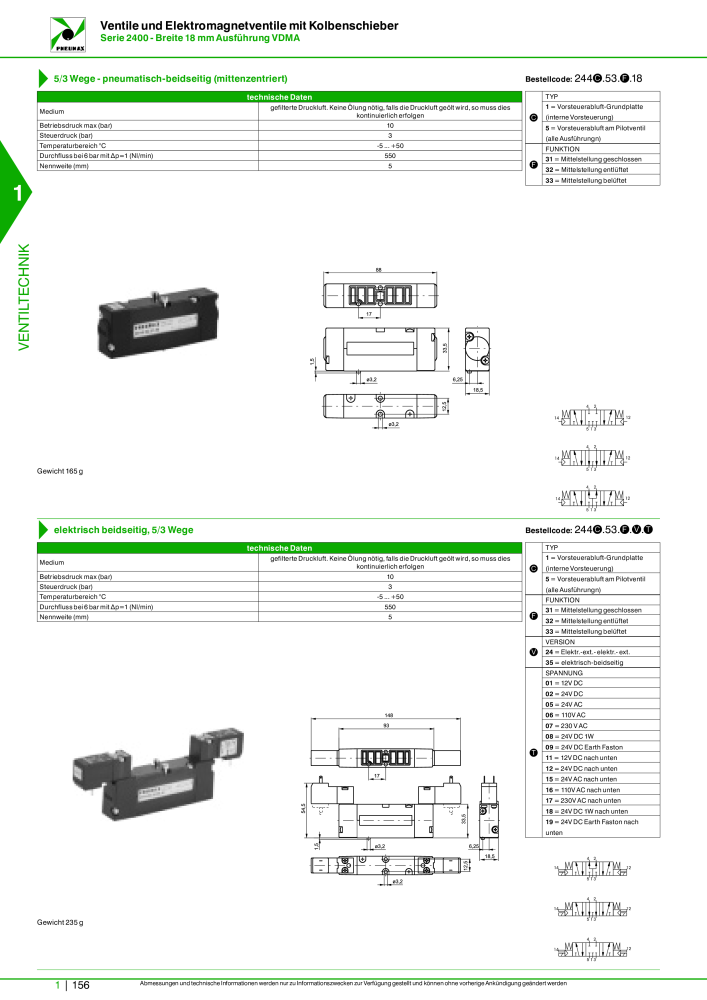 Pneumax - Hauptkatalog Nº: 21218 - Página 176