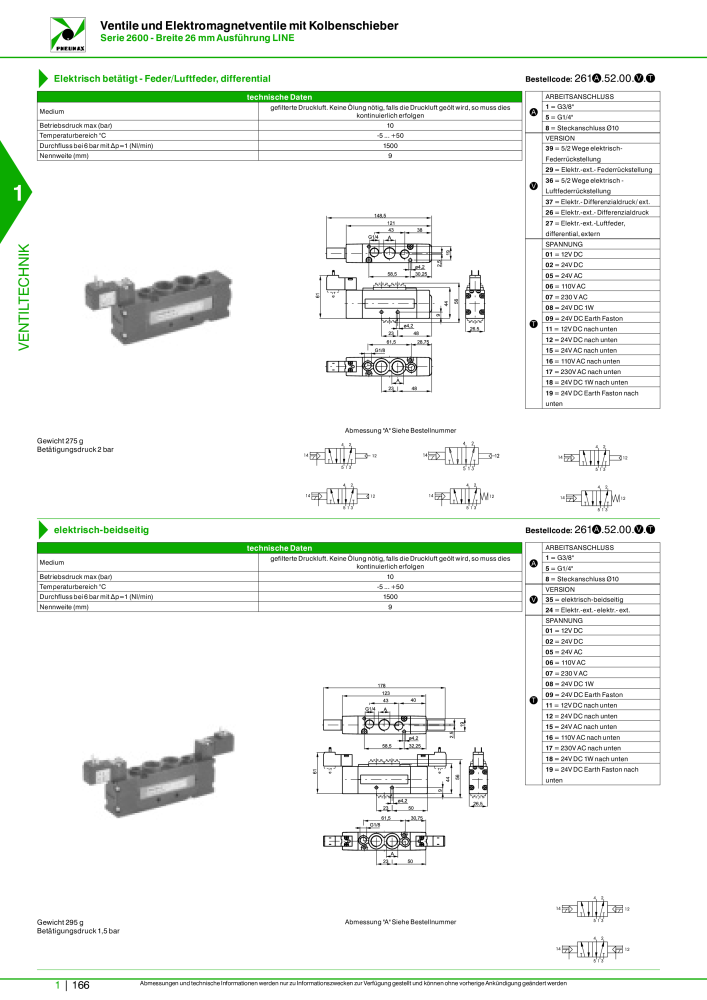 Pneumax - Hauptkatalog Nb. : 21218 - Page 186