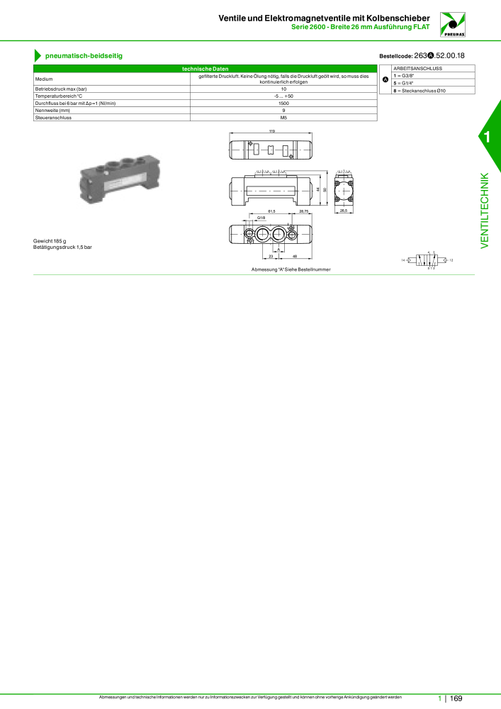 Pneumax - Hauptkatalog Nb. : 21218 - Page 189