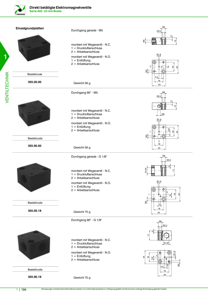 Pneumax - Hauptkatalog Nb. : 21218 - Page 214