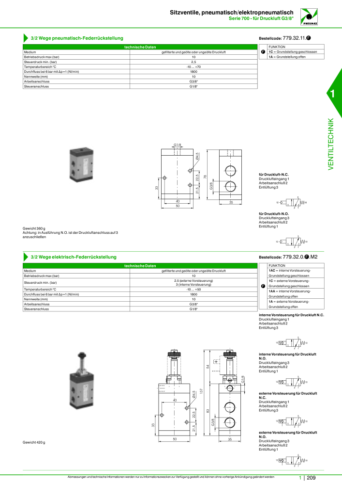 Pneumax - Hauptkatalog Nb. : 21218 - Page 229