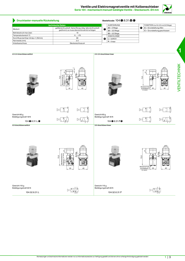 Pneumax - Hauptkatalog Nb. : 21218 - Page 23