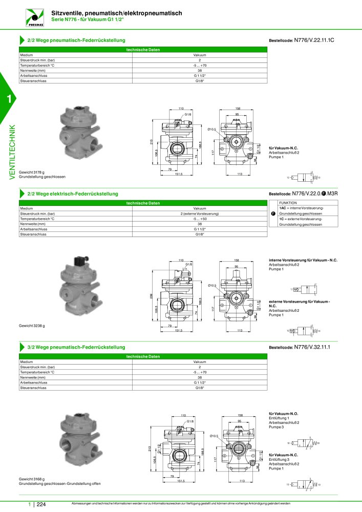 Pneumax - Hauptkatalog NO.: 21218 - Page 244