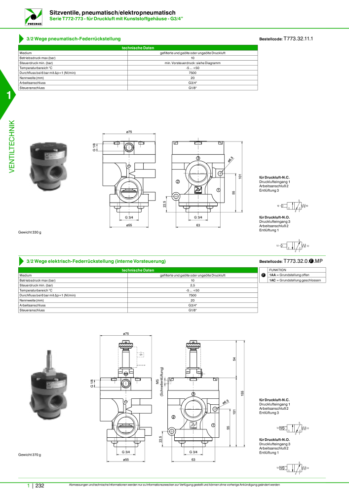 Pneumax - Hauptkatalog Nb. : 21218 - Page 252