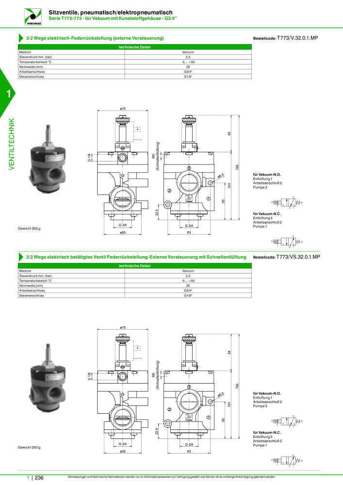 Pneumax - Hauptkatalog Nº: 21218 - Página 256