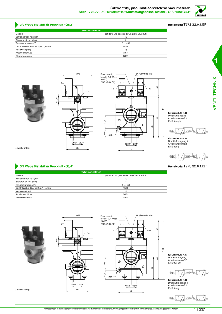 Pneumax - Hauptkatalog Nb. : 21218 - Page 257