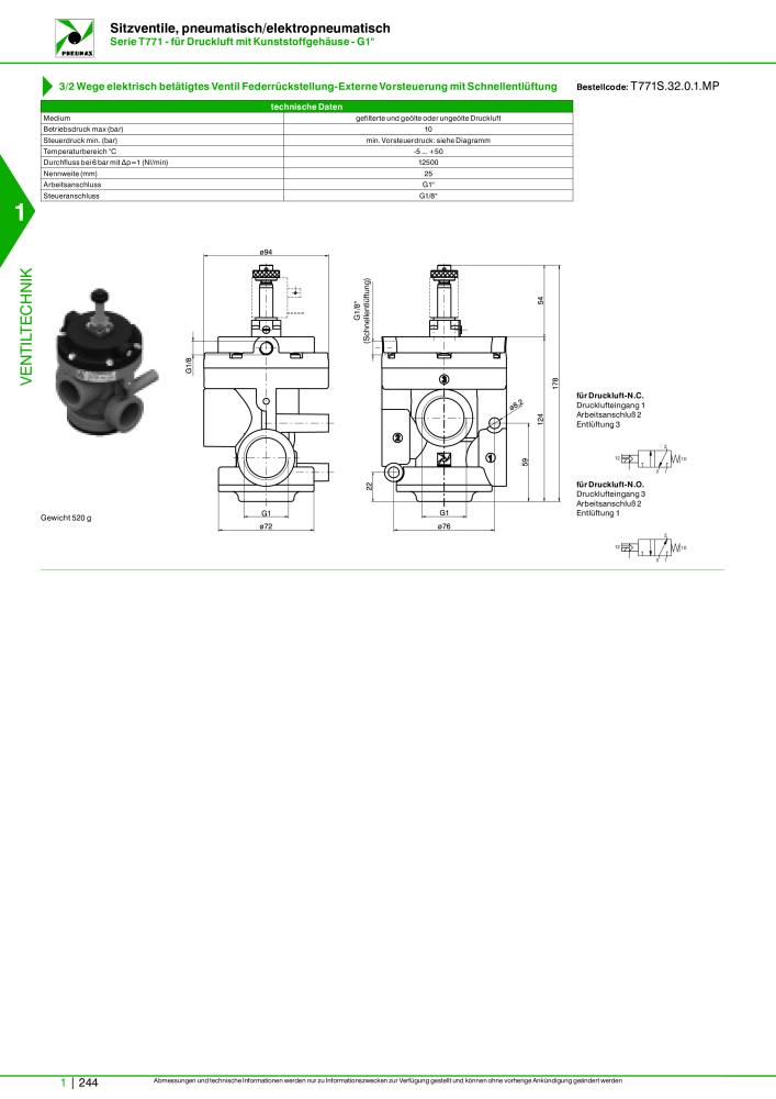 Pneumax - Hauptkatalog Nº: 21218 - Página 264