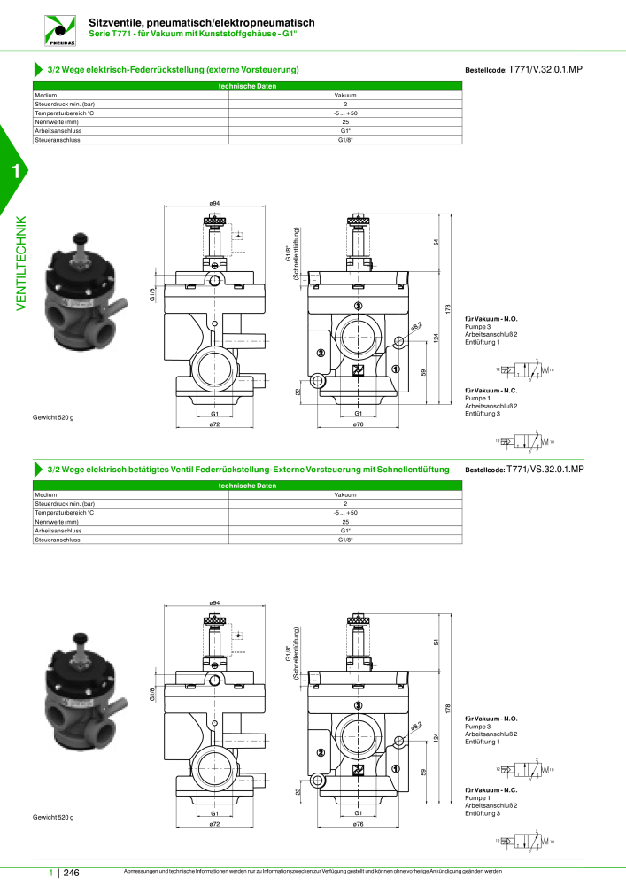 Pneumax - Hauptkatalog Nº: 21218 - Página 266