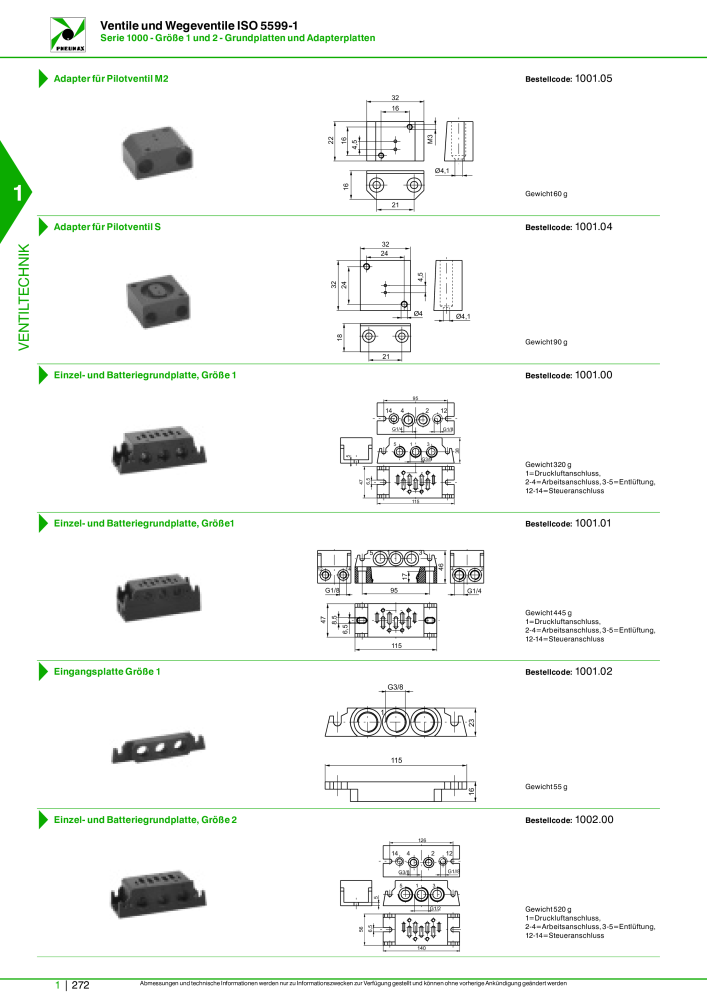 Pneumax - Hauptkatalog Nb. : 21218 - Page 292