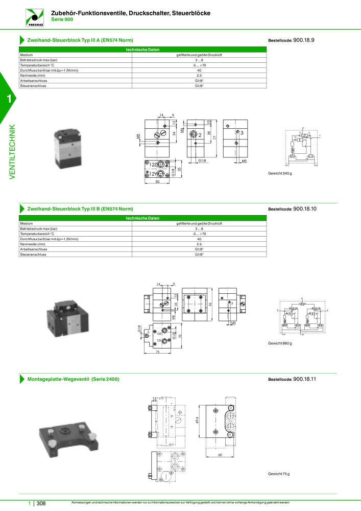 Pneumax - Hauptkatalog Nb. : 21218 - Page 328