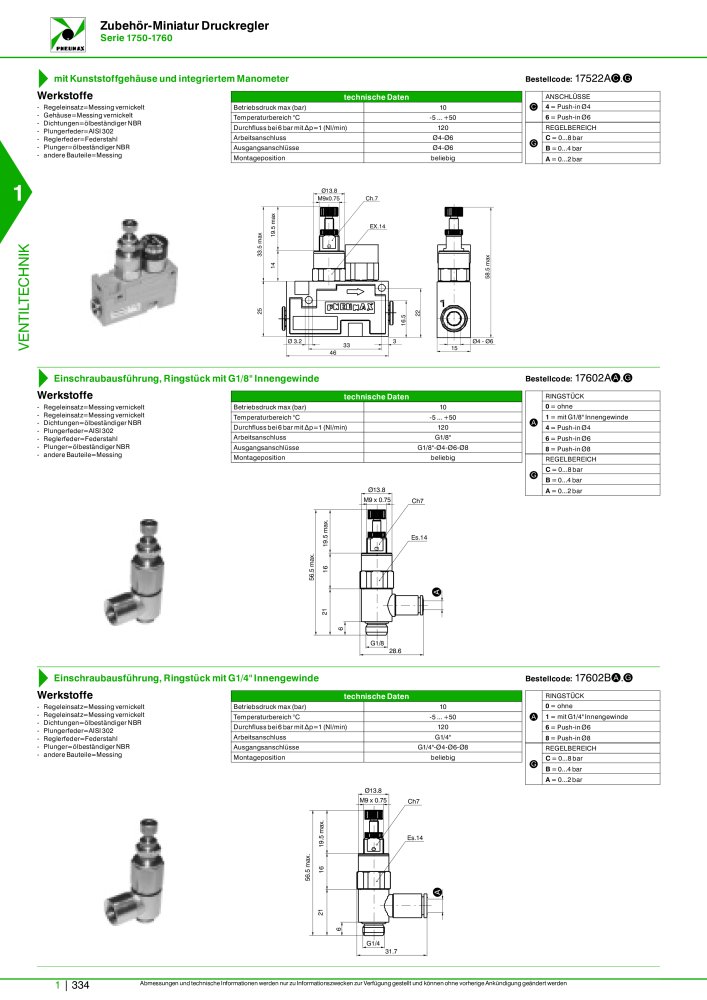 Pneumax - Hauptkatalog Nº: 21218 - Página 354