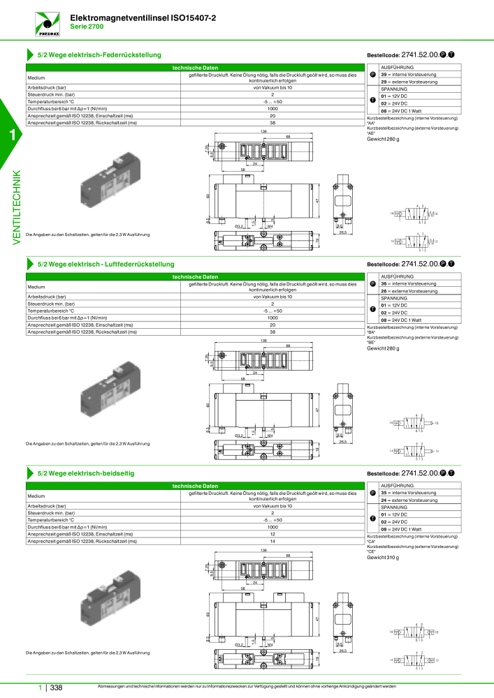 Pneumax - Hauptkatalog Nb. : 21218 - Page 358