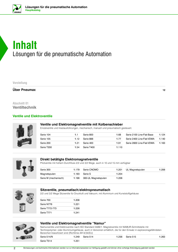 Pneumax - Hauptkatalog Nb. : 21218 - Page 4