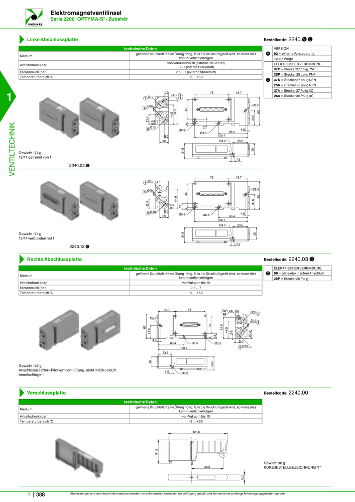 Pneumax - Hauptkatalog Nb. : 21218 - Page 408