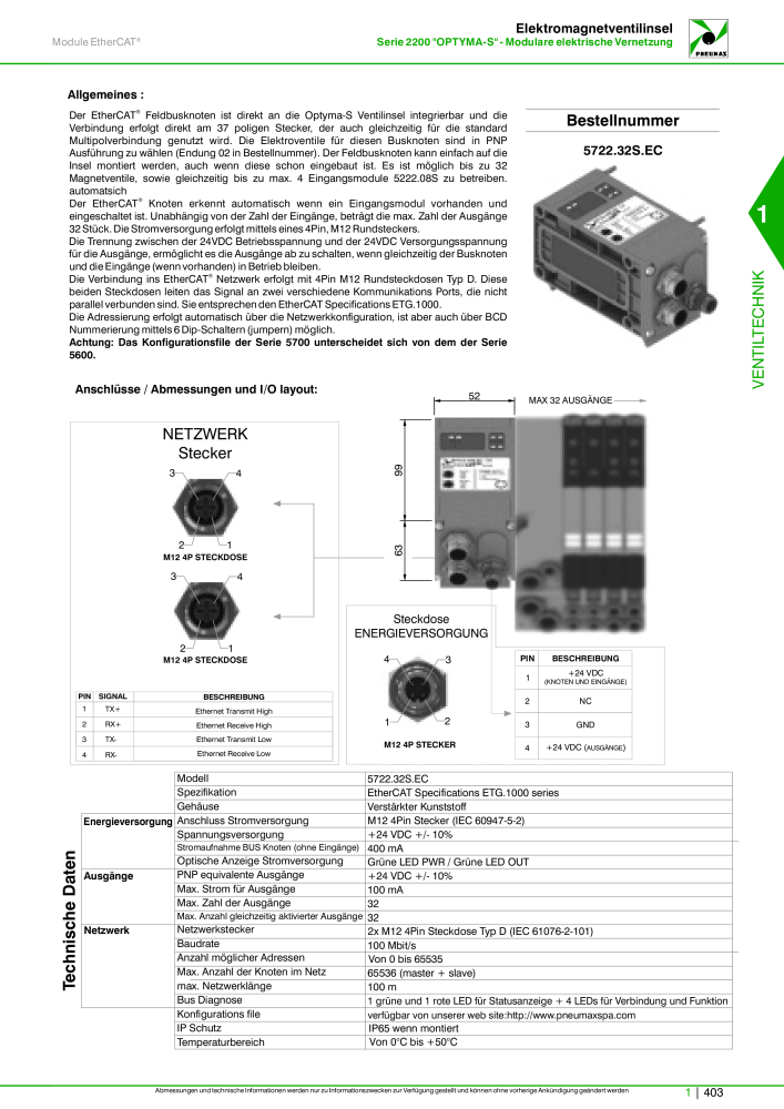 Pneumax - Hauptkatalog Nº: 21218 - Página 423