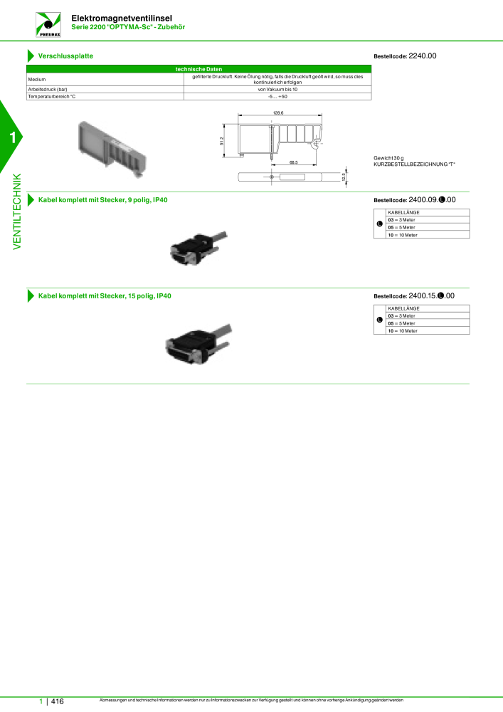 Pneumax - Hauptkatalog Nb. : 21218 - Page 436