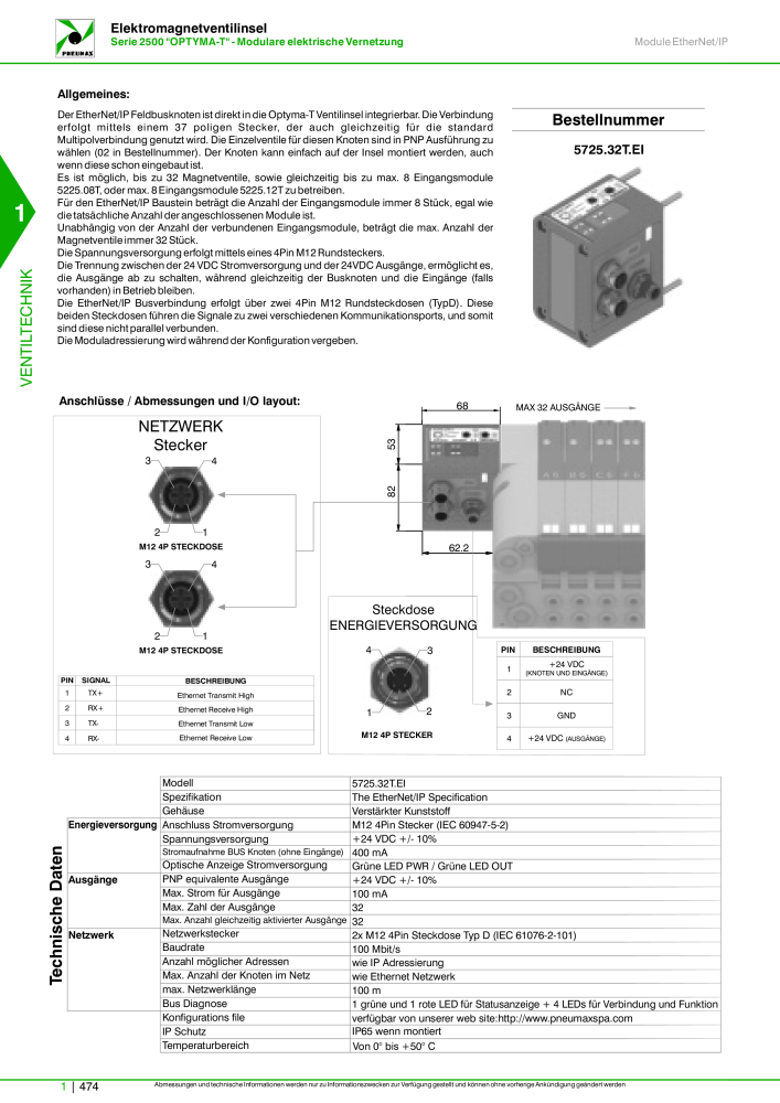 Pneumax - Hauptkatalog Nb. : 21218 - Page 494