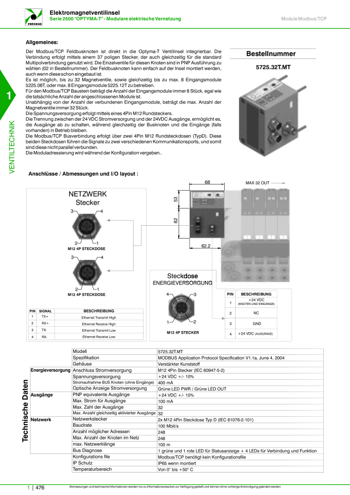 Pneumax - Hauptkatalog Nb. : 21218 - Page 496