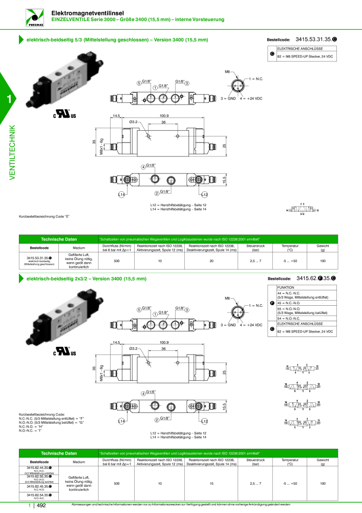 Pneumax - Hauptkatalog Nb. : 21218 - Page 512