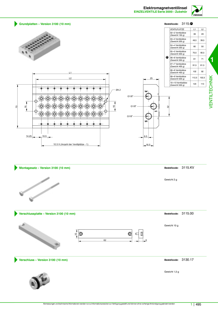 Pneumax - Hauptkatalog Nº: 21218 - Página 515