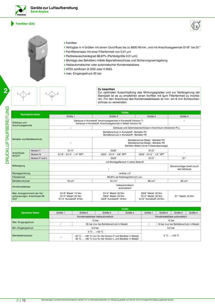 Pneumax - Hauptkatalog Nº: 21218 - Página 558