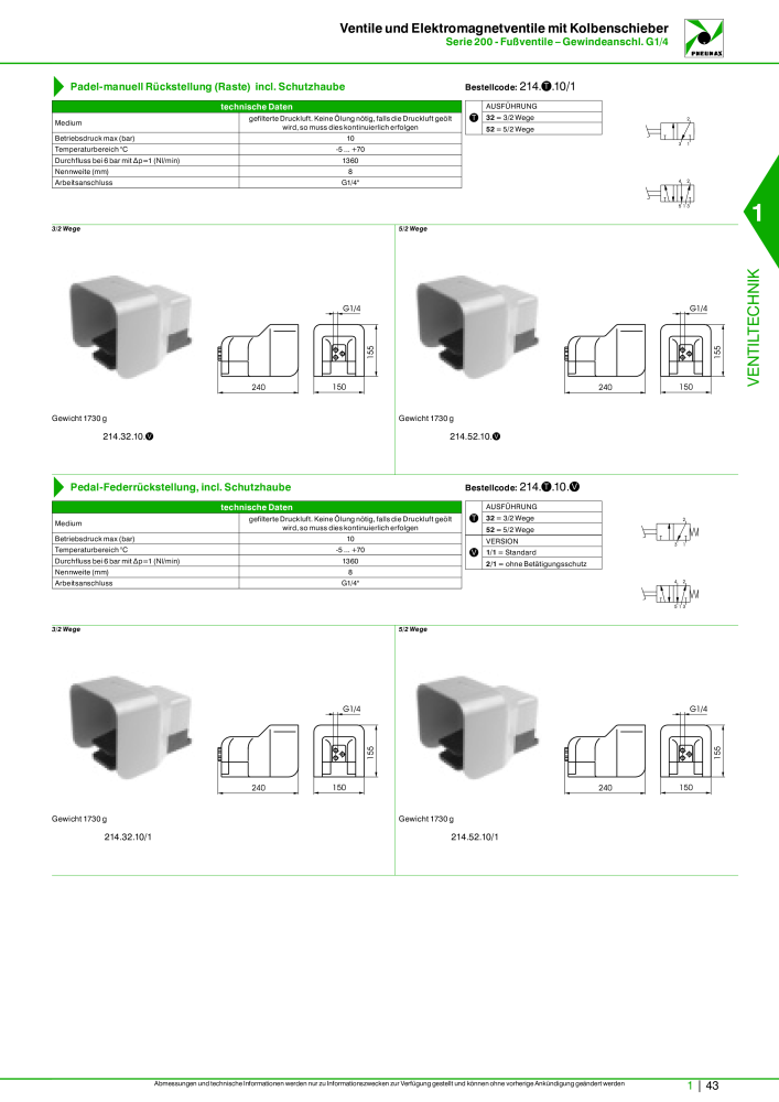 Pneumax - Hauptkatalog Nº: 21218 - Página 63