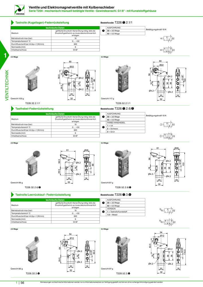 Pneumax - Hauptkatalog Nb. : 21218 - Page 76