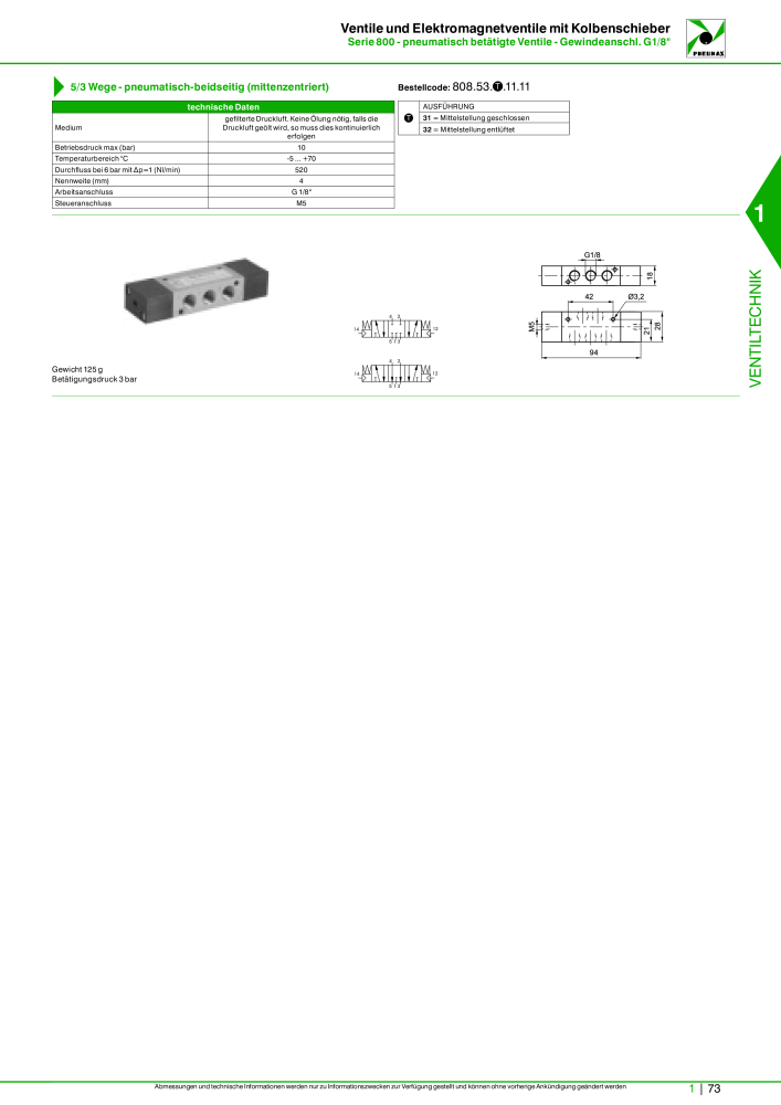 Pneumax - Hauptkatalog Nb. : 21218 - Page 93