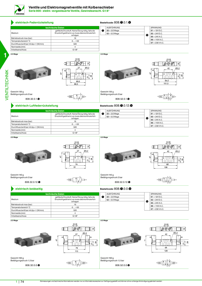 Pneumax - Hauptkatalog Nb. : 21218 - Page 94