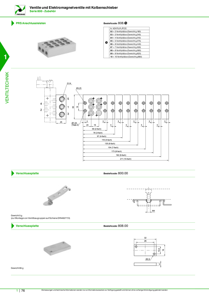 Pneumax - Hauptkatalog Nº: 21218 - Página 96