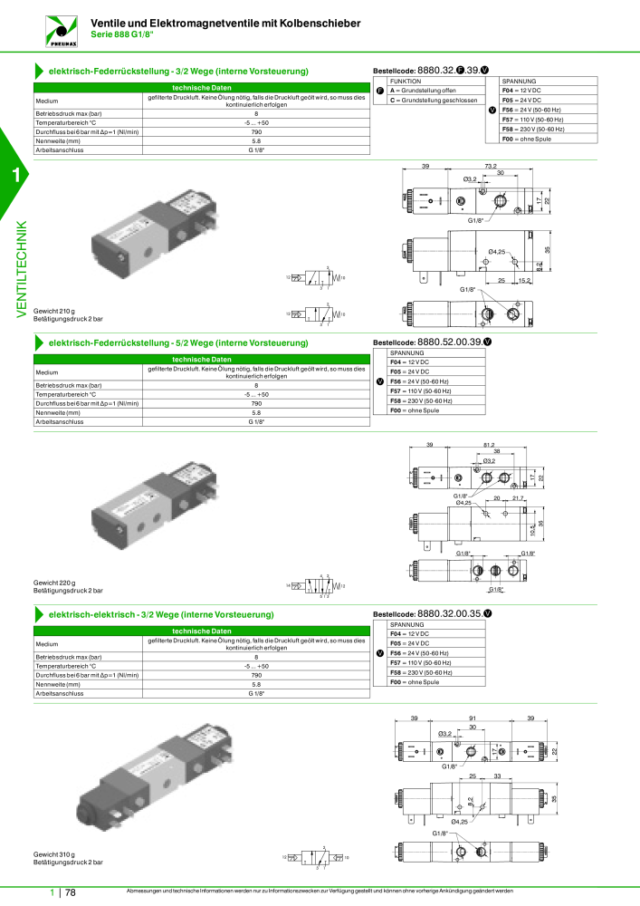 Pneumax - Hauptkatalog Nb. : 21218 - Page 98