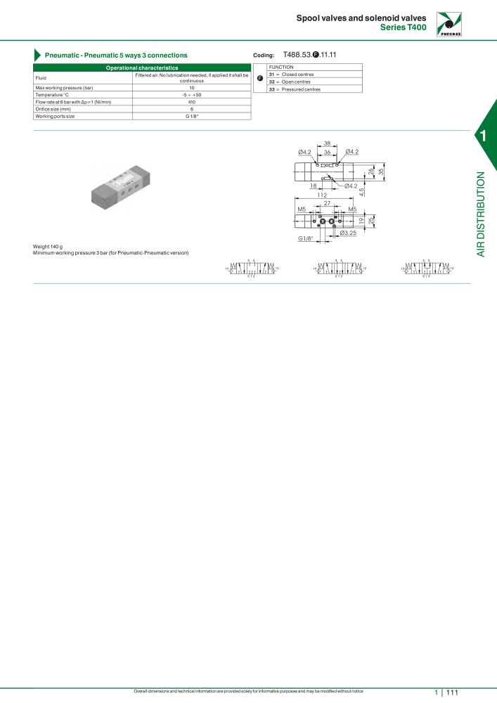 Pneumax - Hauptkatalog Nb. : 21219 - Page 131