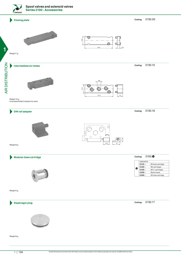 Pneumax - Hauptkatalog Nº: 21219 - Página 154