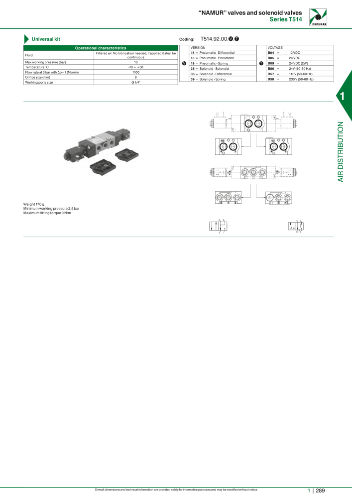 Pneumax - Hauptkatalog Nº: 21219 - Página 309