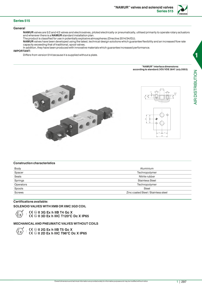 Pneumax - Hauptkatalog Nº: 21219 - Página 317