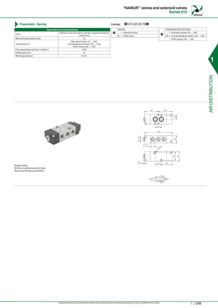 Pneumax - Hauptkatalog Nº: 21219 - Página 319