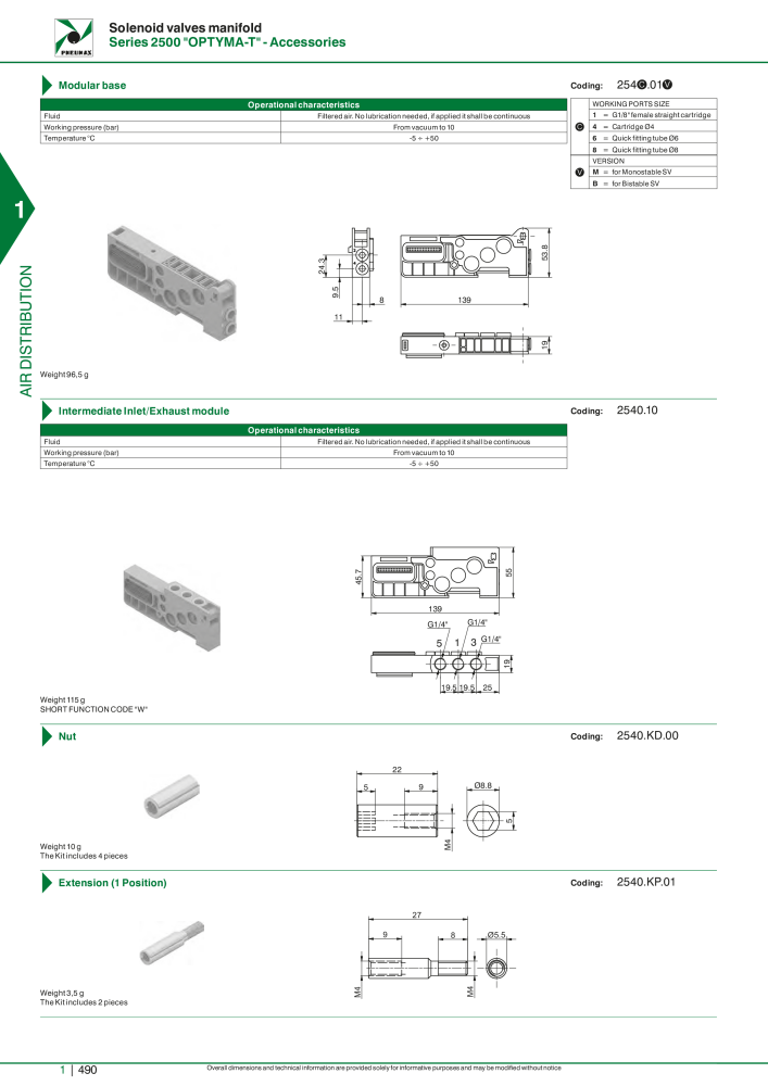 Pneumax - Hauptkatalog Nº: 21219 - Página 510