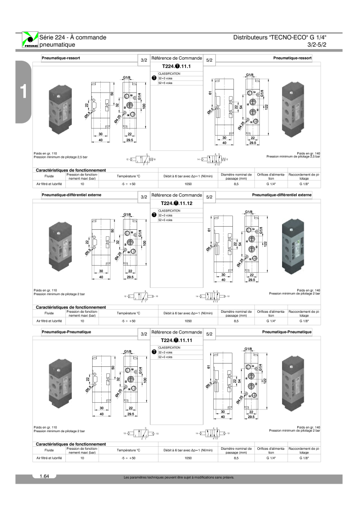 Pneumax - Catalogue Général NO.: 21220 - Page 138